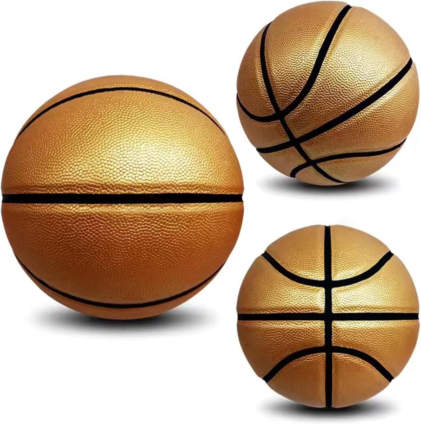 Gold Basketball Blank Side View
