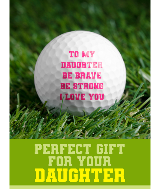 Custom Daughter Golf Balls Gift 12 Pack on Grass