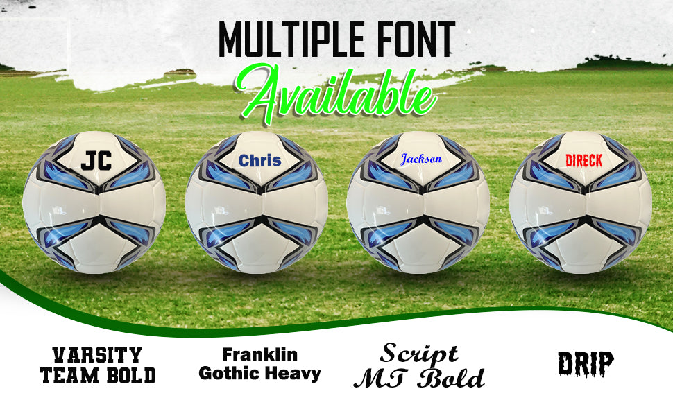 Personalized Hammet Soccer Ball with Multiple Custom Text Font Options