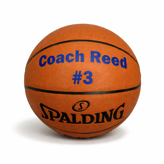 Customized Spalding TF250 Basketball with Personalized Name in Blue Color