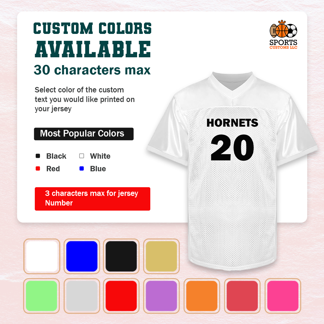 Multiple Colors football Jersey White