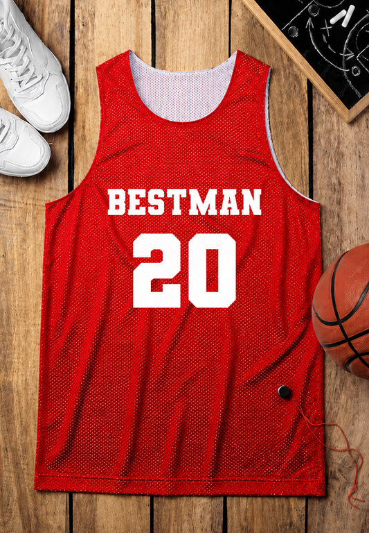 Personalized Red Jersey Best man Customized Number Just made for you