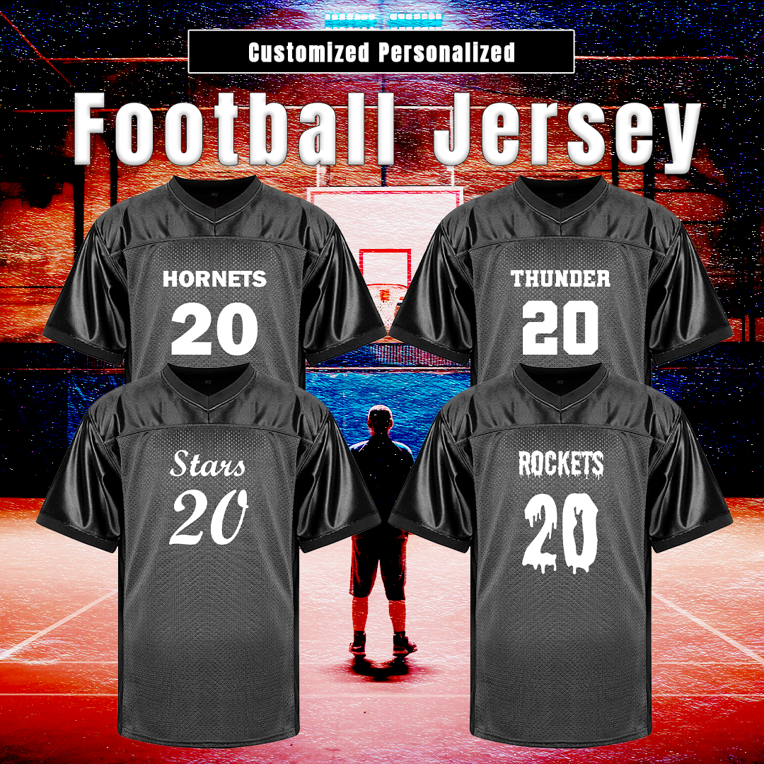 Customized Football Black Jersey B