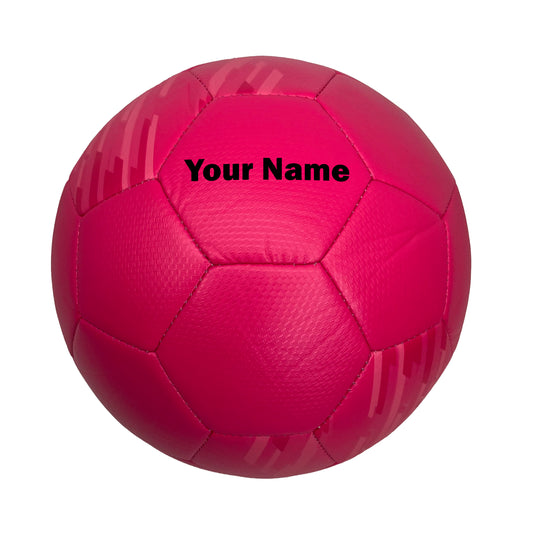 PinkVantageSoccerBall Your Name in black in custom panel 1