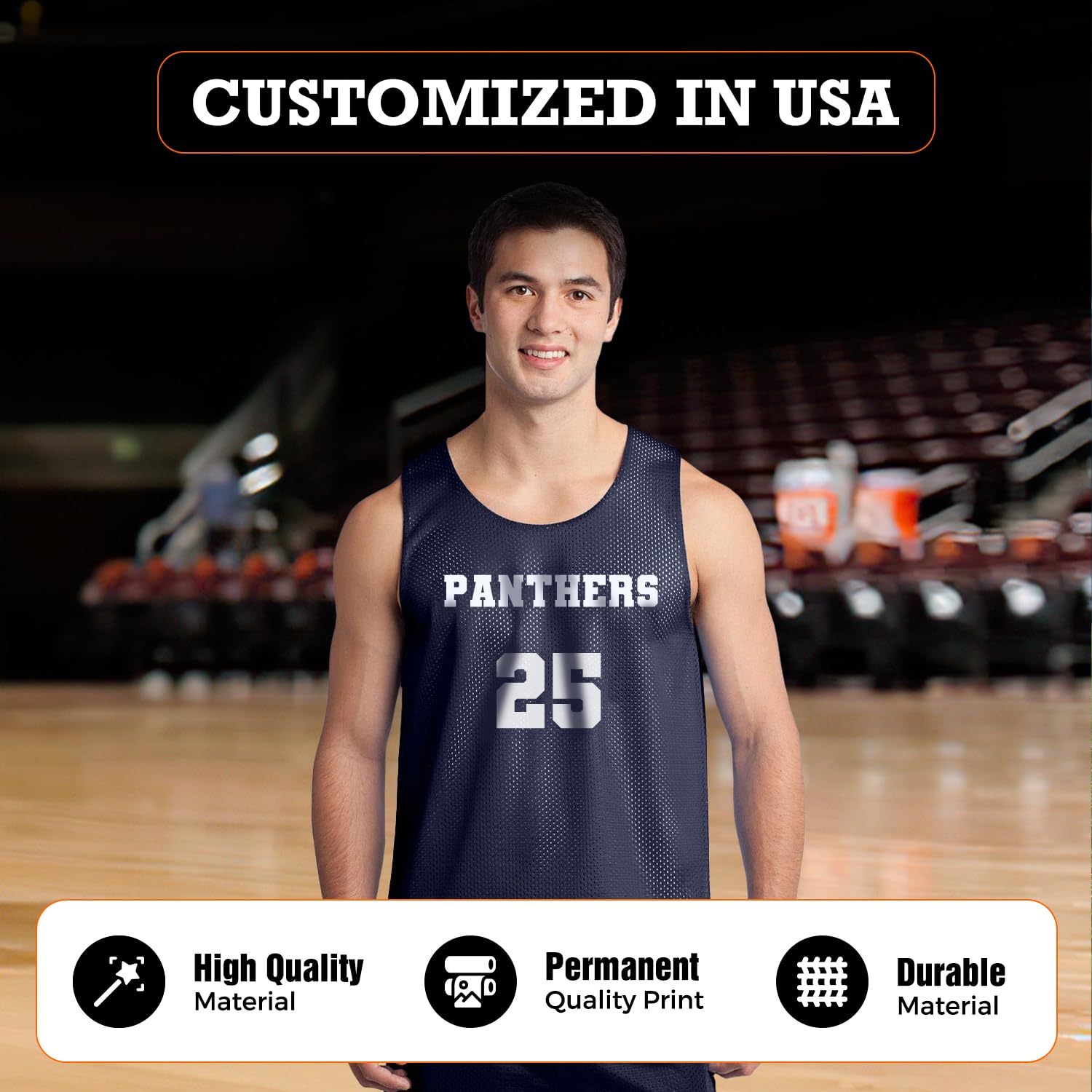 Reversible Basketball Mesh Jersey Customized in USA