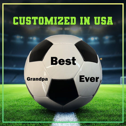 Custom Best Grandpa Ever Soccer Ball C