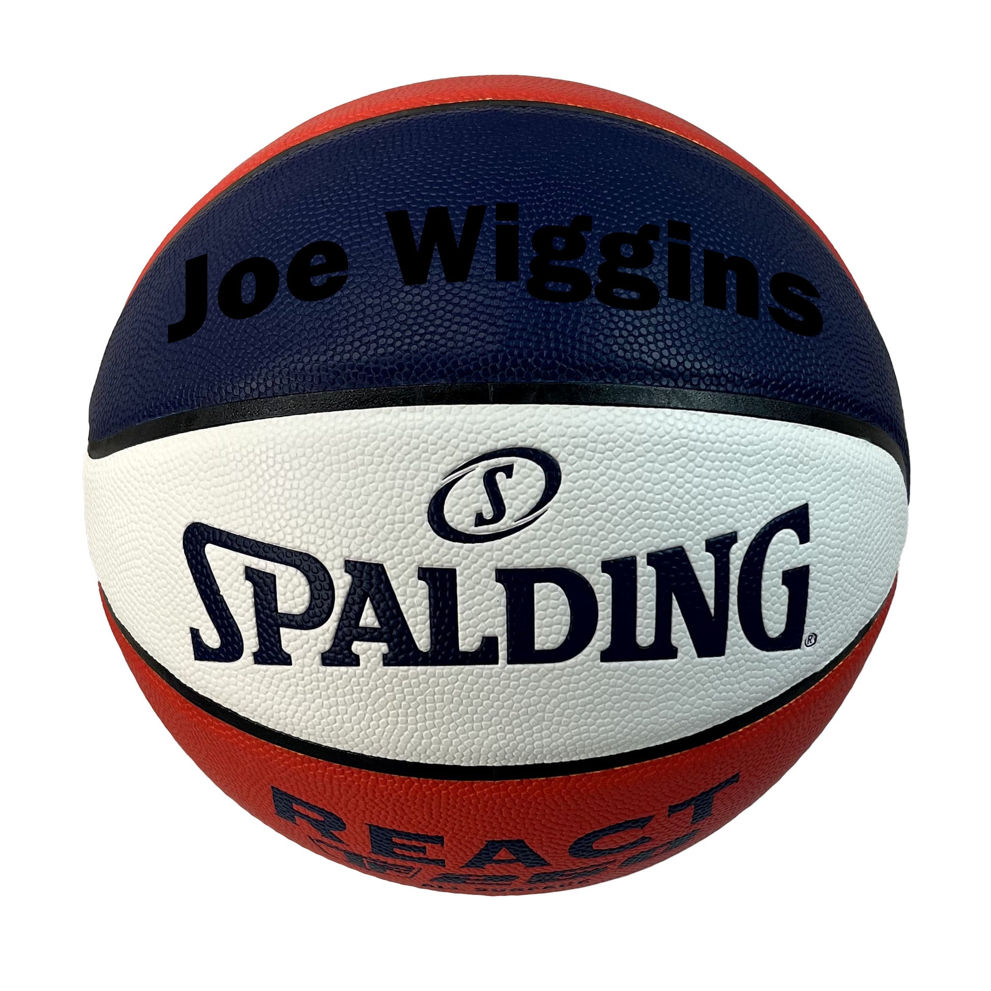 Spalding Red White and Blue TF250 Basketball with Black Text