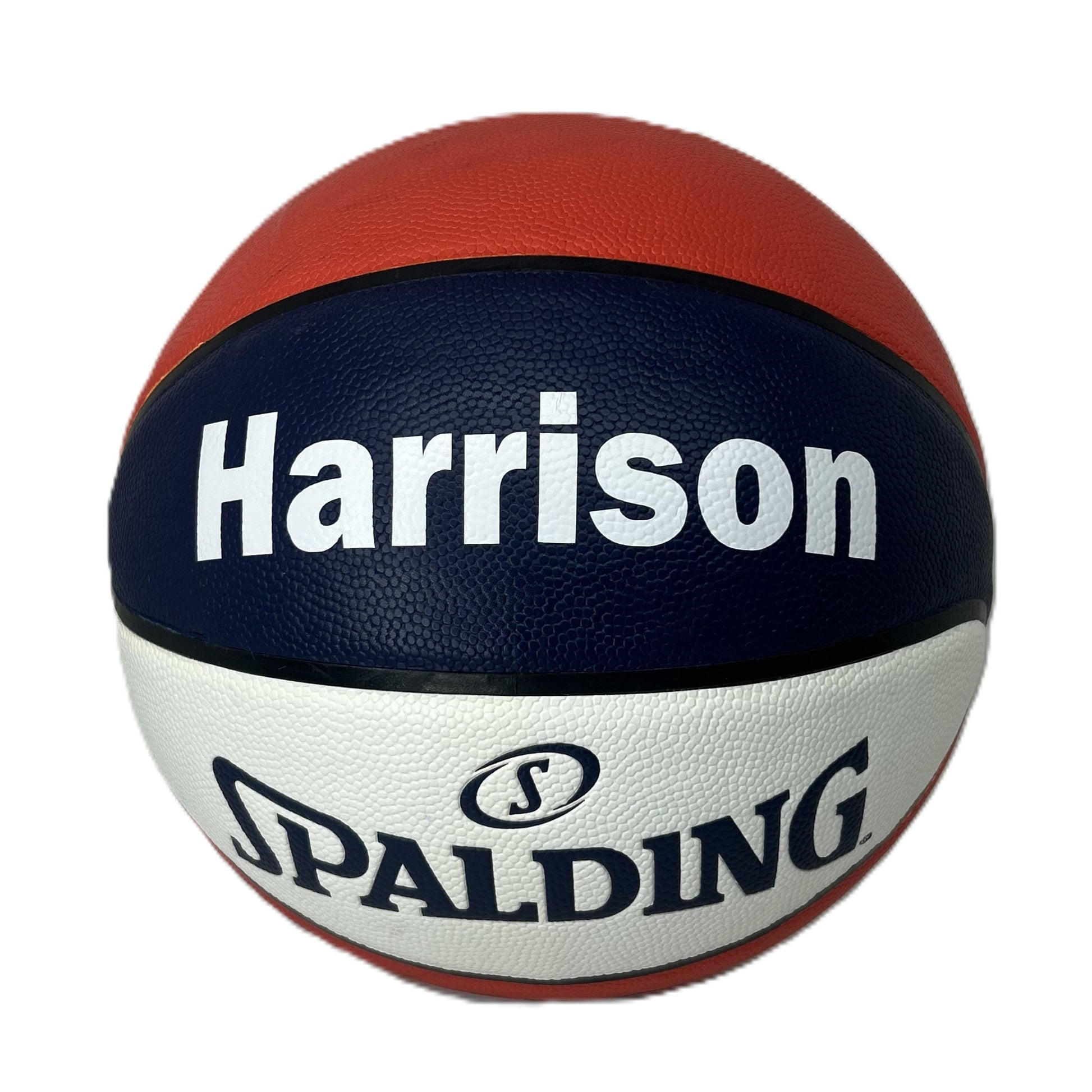 Customized Spalding USA Red White and Blue TF250 Basketball with White Text