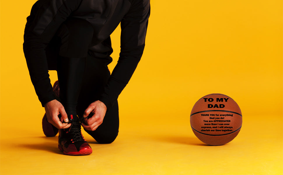 To My Dad Orange Basketball 1