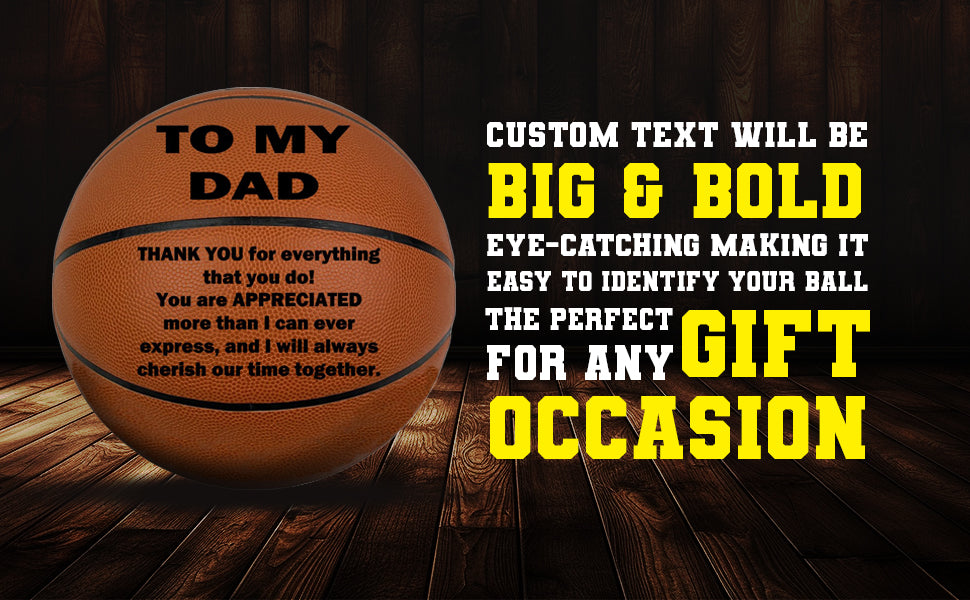 To My Dad Orange Basketball 2