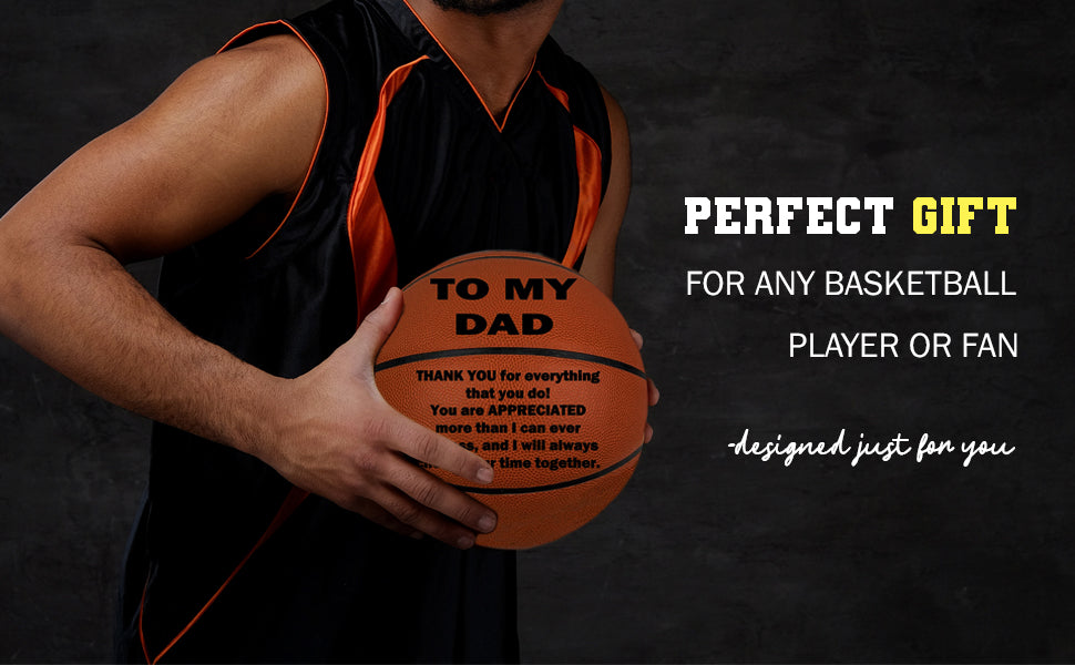To My Dad Orange Basketball 3