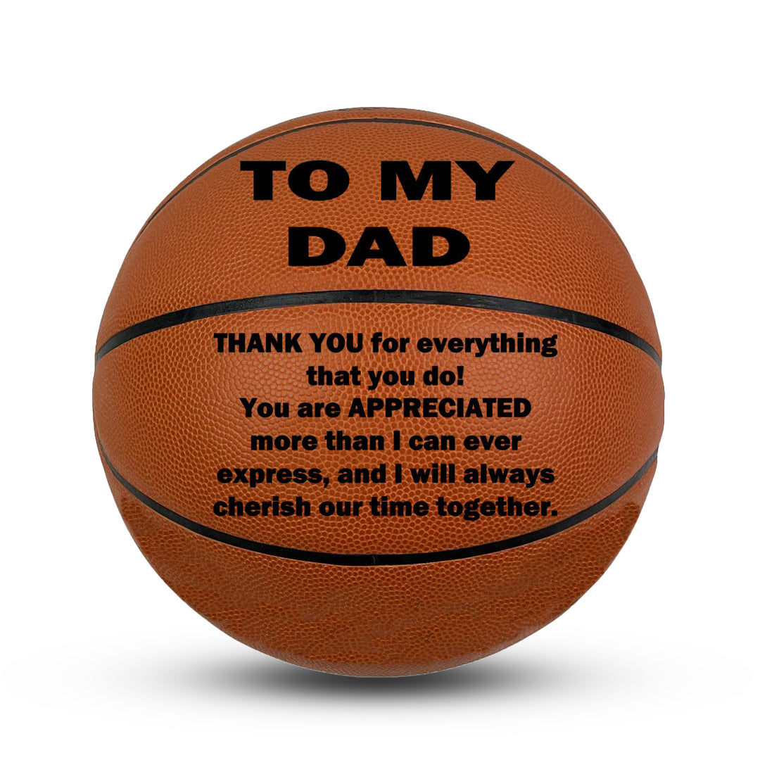 To My Dad Orange Basketball