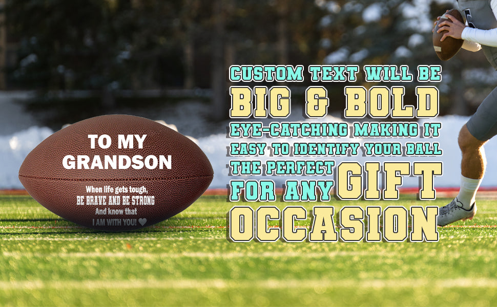 Custom Grandson Football Gift