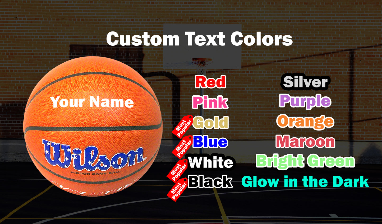Custom Text Colors For Customized Wilson Evolution USA Basketball