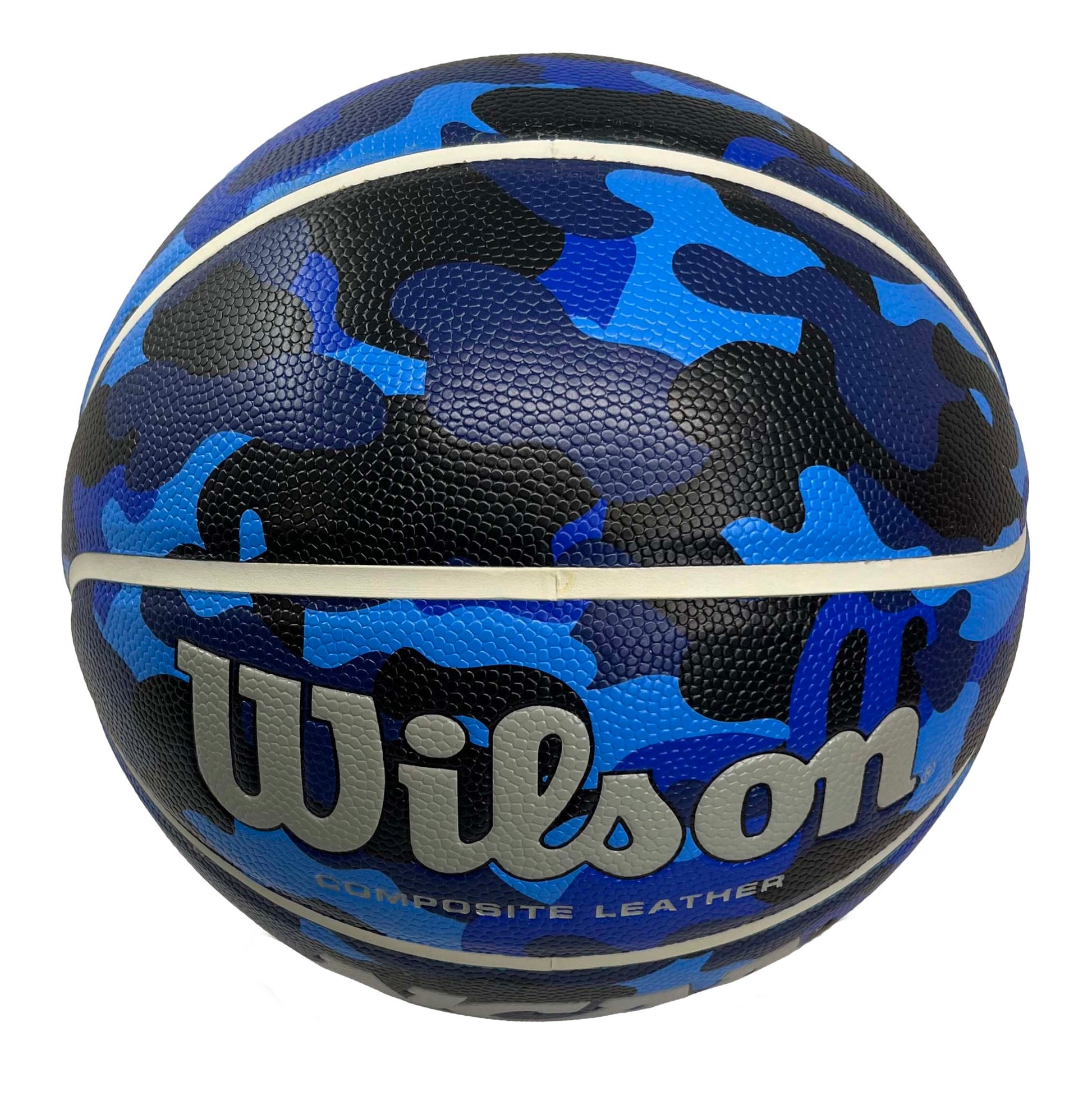 Customized Wilson Blue Camo NCAA Legend Basketball Mock up.