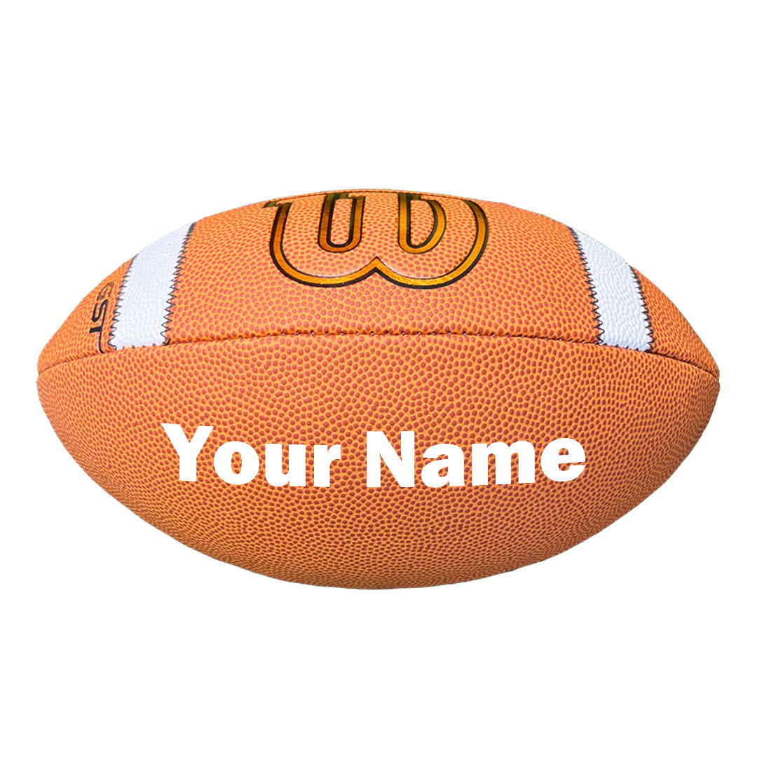 Customized Personalized Wilson GST Football White Custom Text