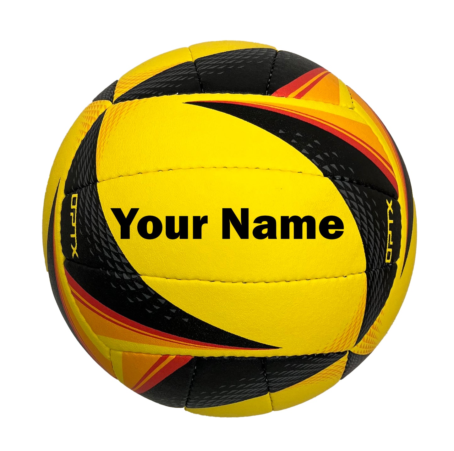 Customized Personalized Wilson NCAA OPTX Soft Play Game Volleyball black and yellow Your name in color black.