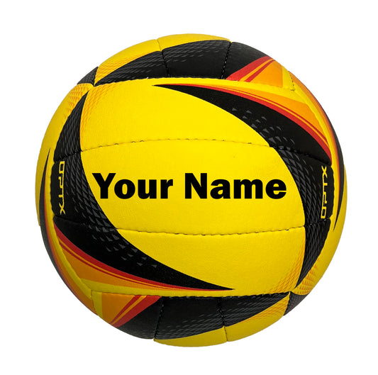 Customized Personalized Wilson NCAA OPTX Soft Play Game Volleyball black and yellow Your name in color black.