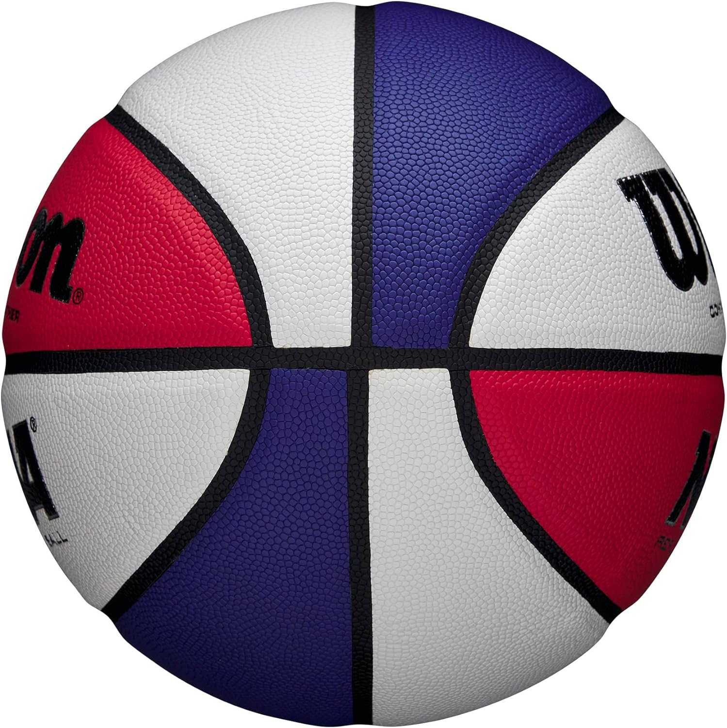 Wilson Red White and Blue Basketball Side View