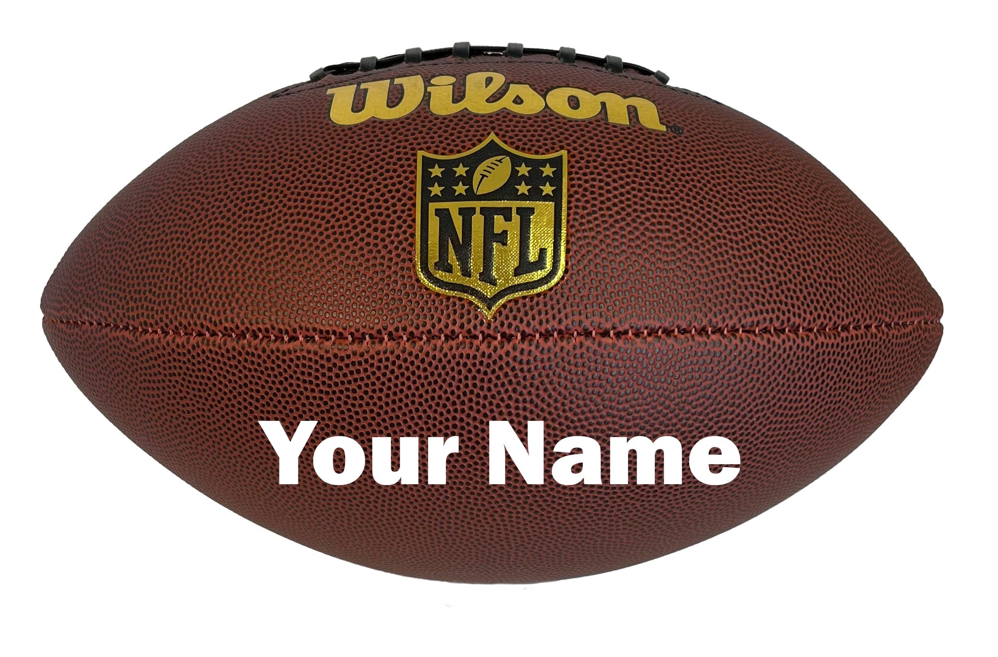 Custom Wilson NFL Football with White Text