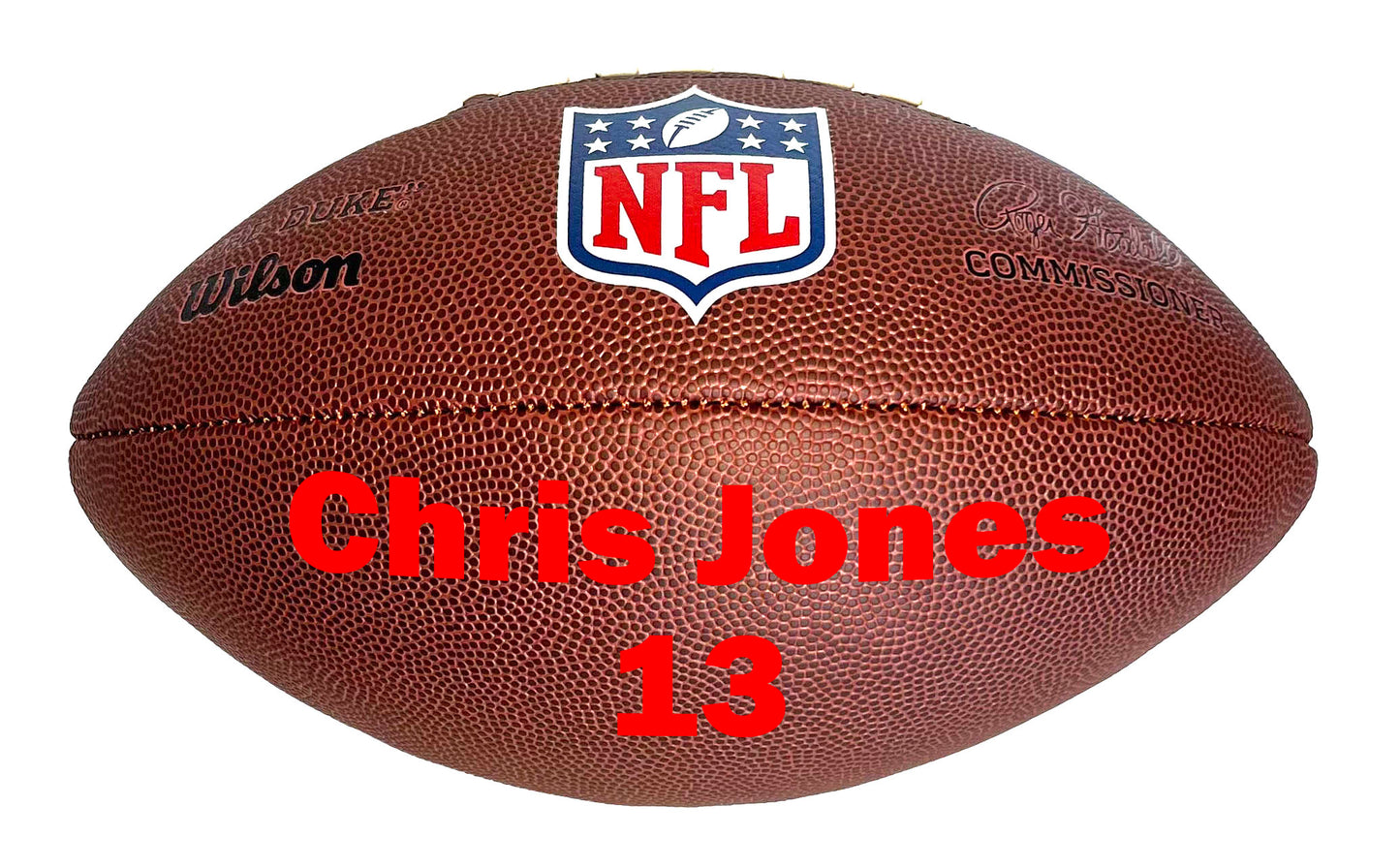 Wilson Duke NFL Replica Football Personalized Red
