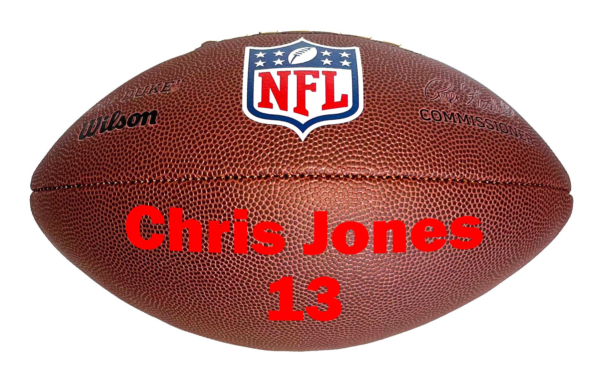 Wilson Duke NFL Replica Football Personalized Red