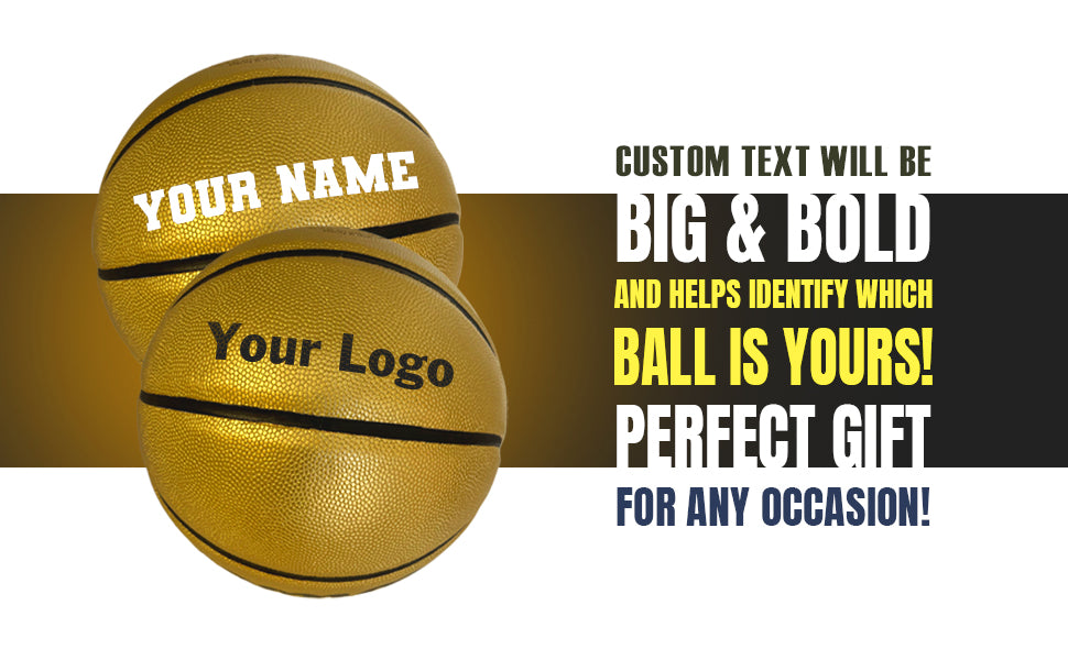 Customized Gold Basketball Features Perfect Gift