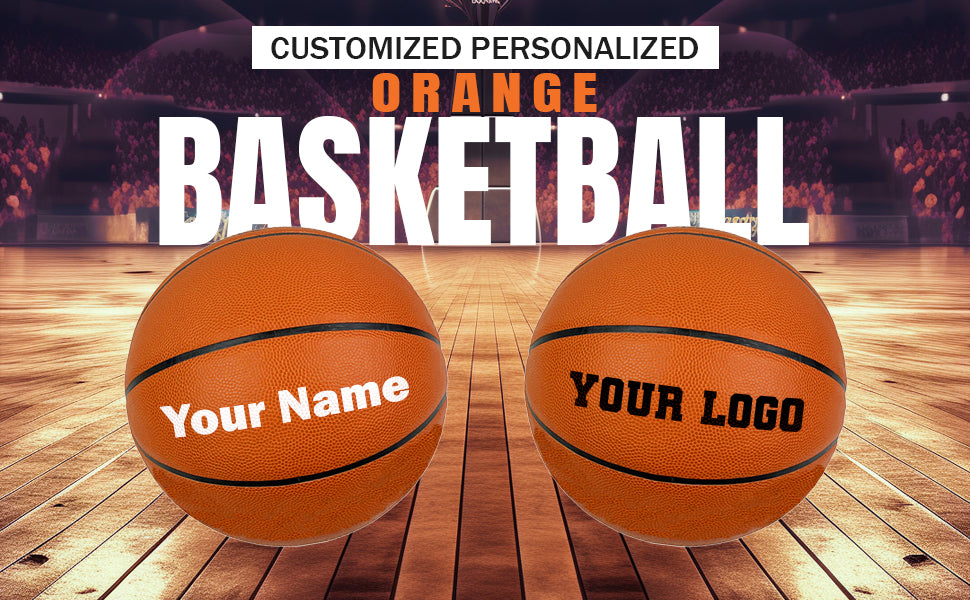Customized Personalized Orange Basketball