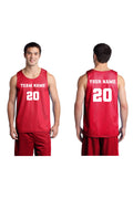 Load image into Gallery viewer, Customized Basketball Mesh Jersey Red
