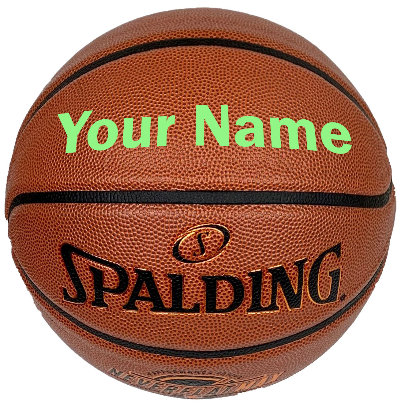 Custom Spalding Neverflat Basketball Green