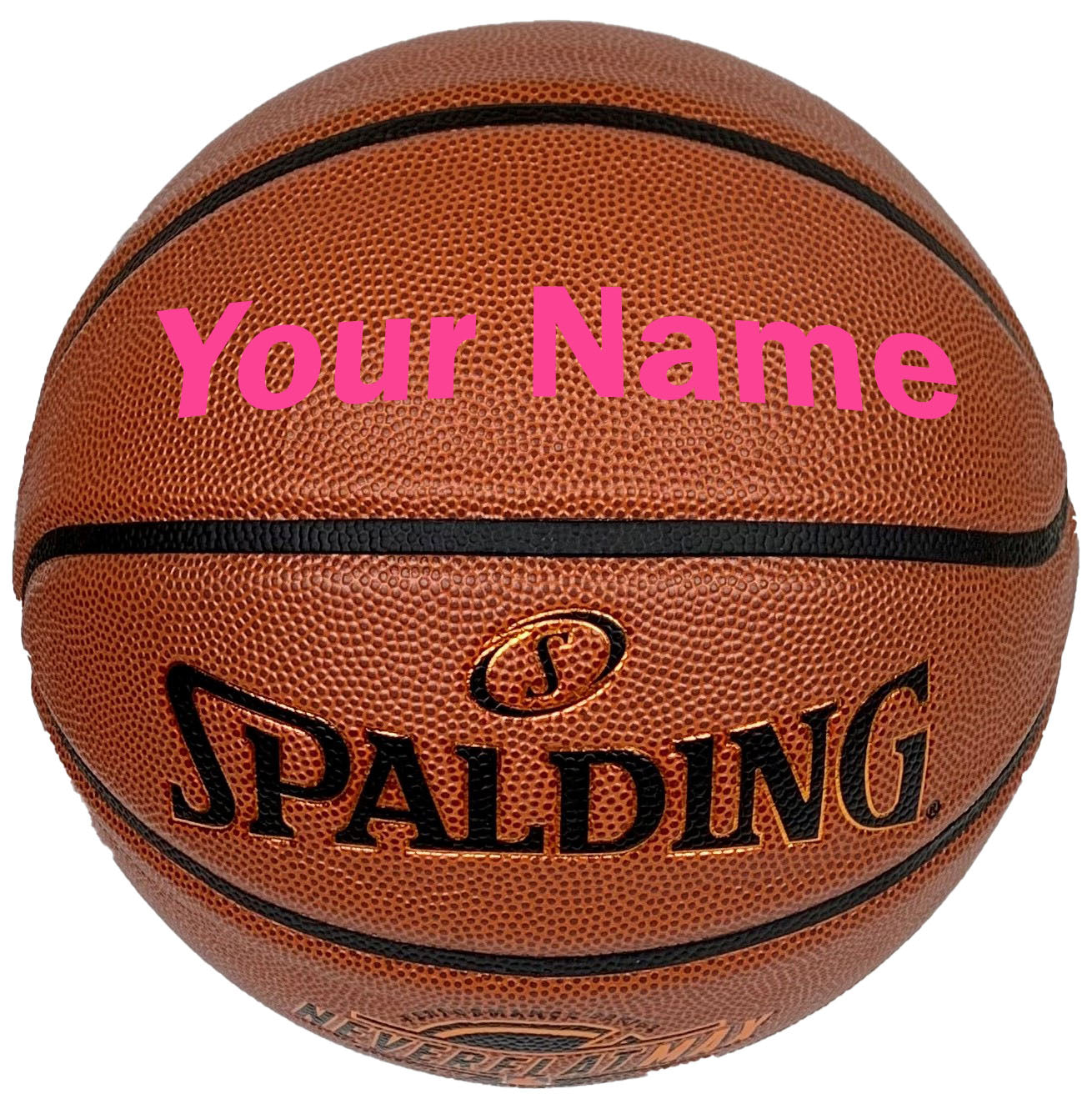 Custom Spalding Neverflat Basketball Pink