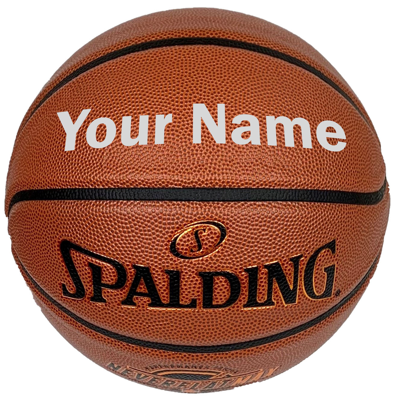 Custom Spalding Neverflat Basketball Silver