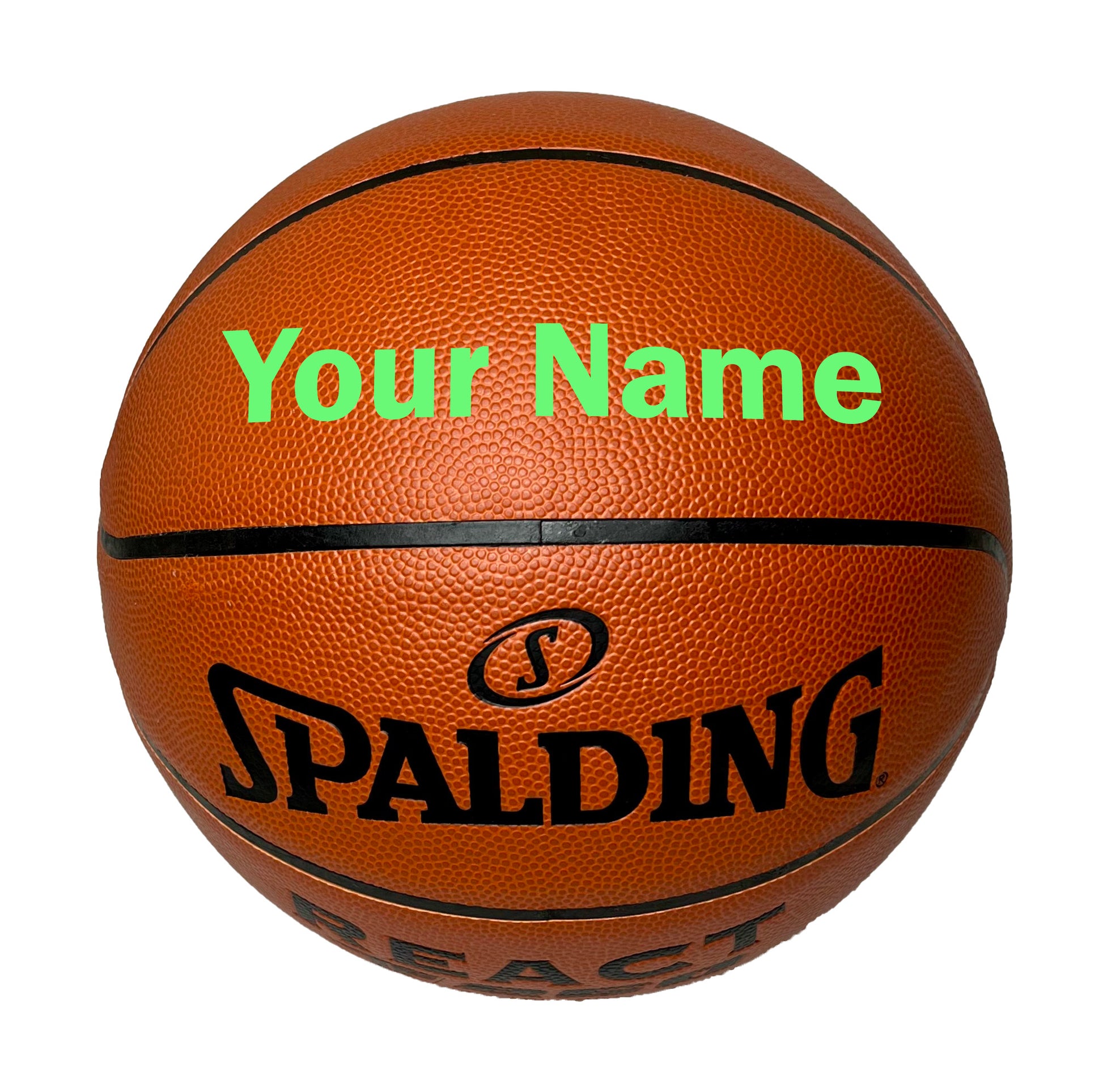 Customized Spalding TF250 Basketball Bright Green