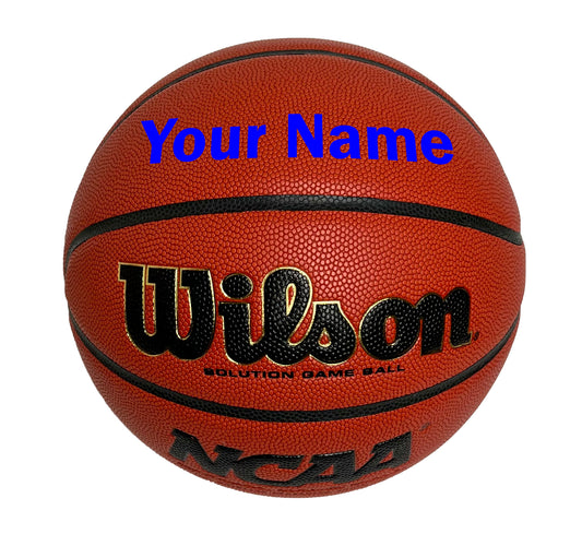 Customized Wilson NCAA Solution Basketball Blue