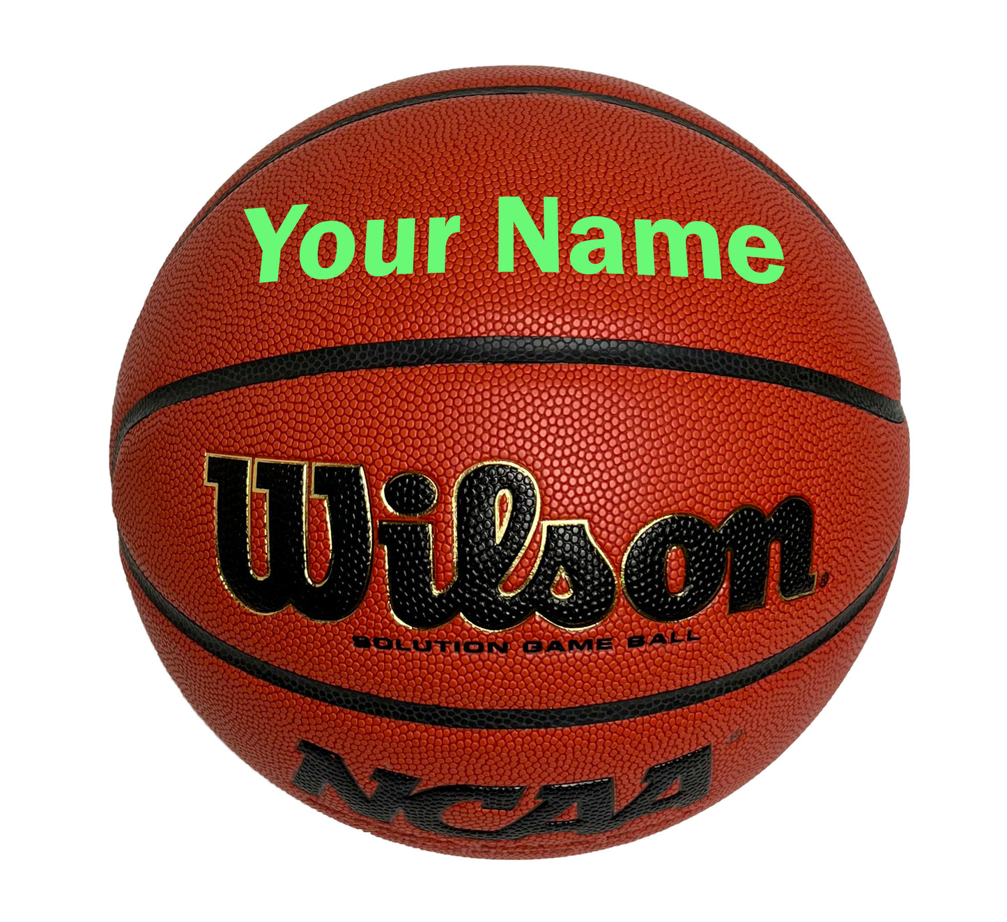 Customized Wilson NCAA Solution Basketball Bright Green