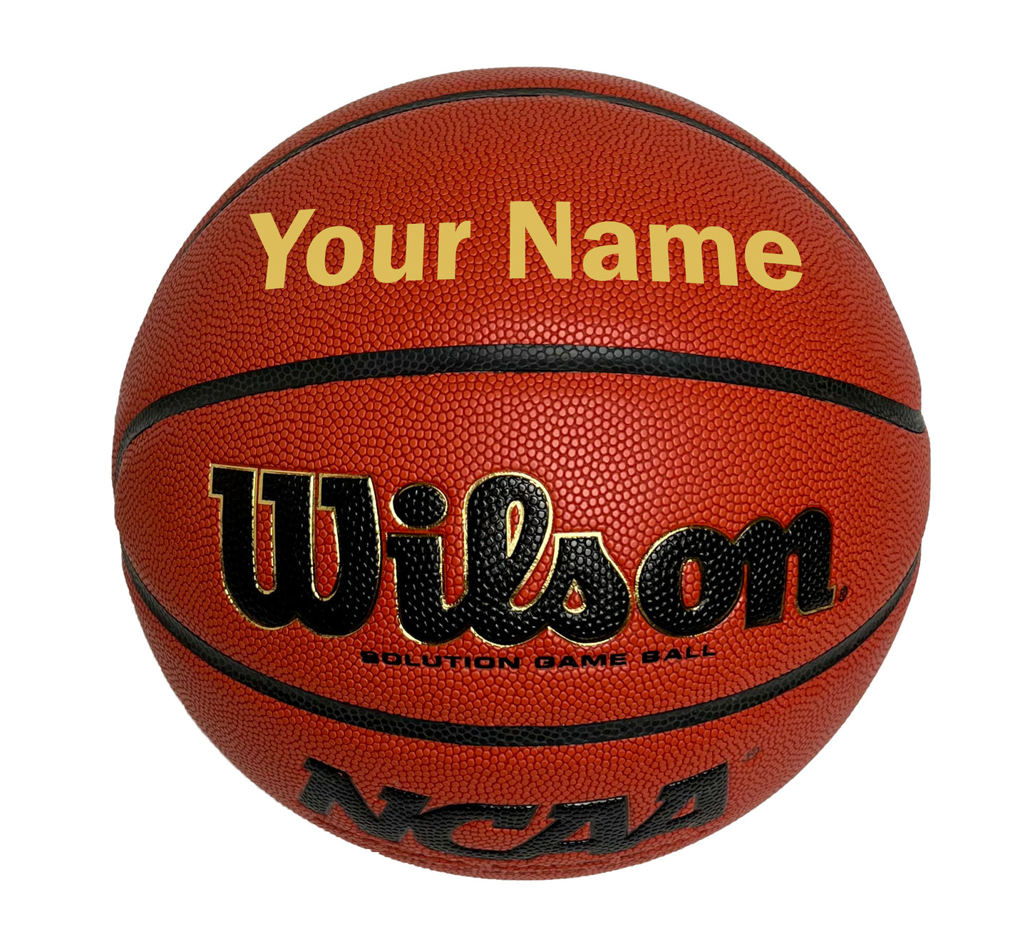 Customized Wilson NCAA Solution Basketball Gold