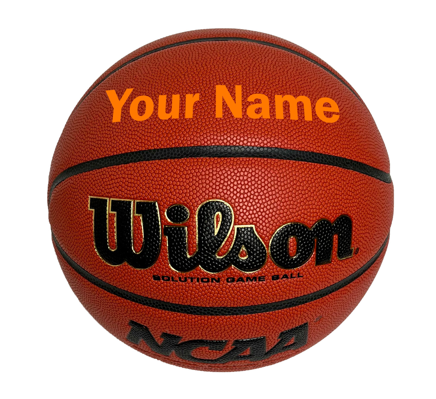 Customized Wilson NCAA Solution Basketball Orange