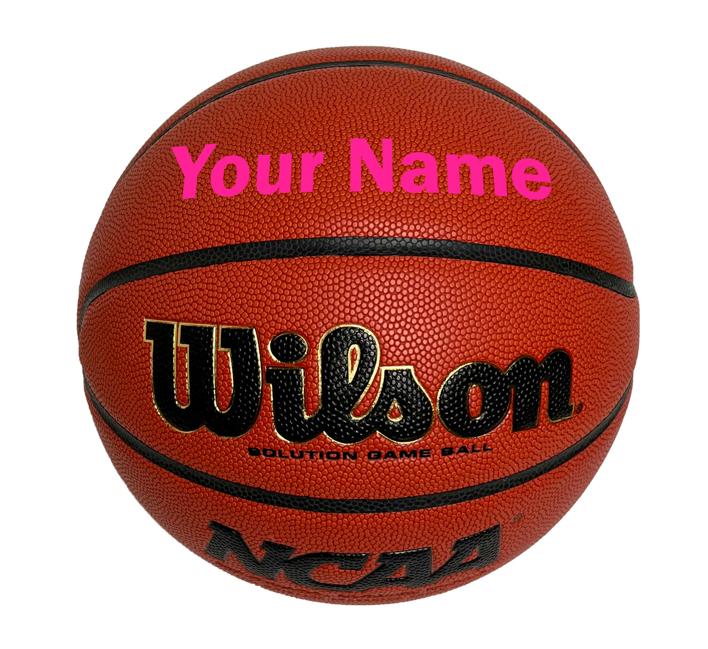 Customized Wilson NCAA Solution Basketball Pink