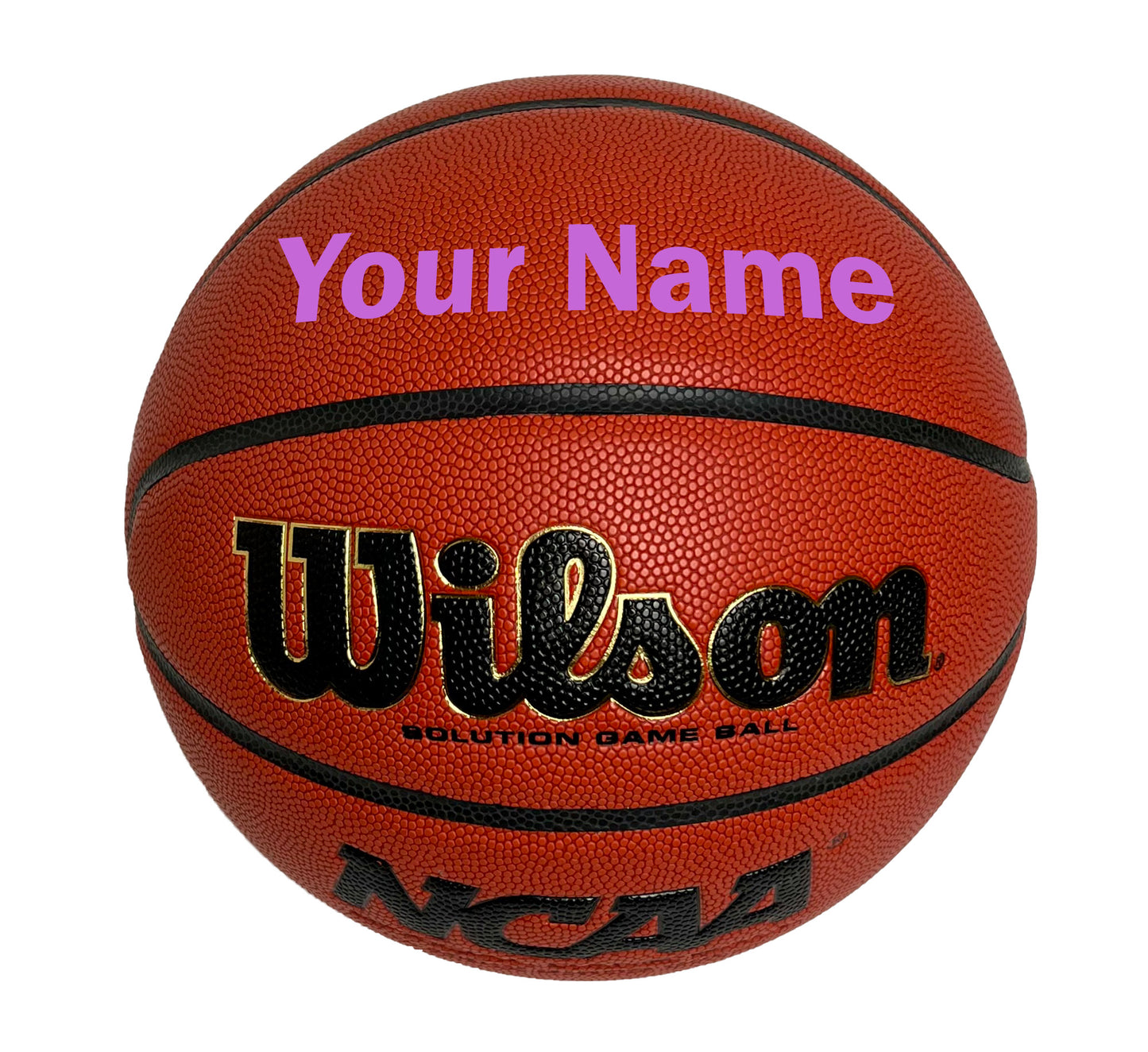 Customized Wilson NCAA Solution Basketball Purple