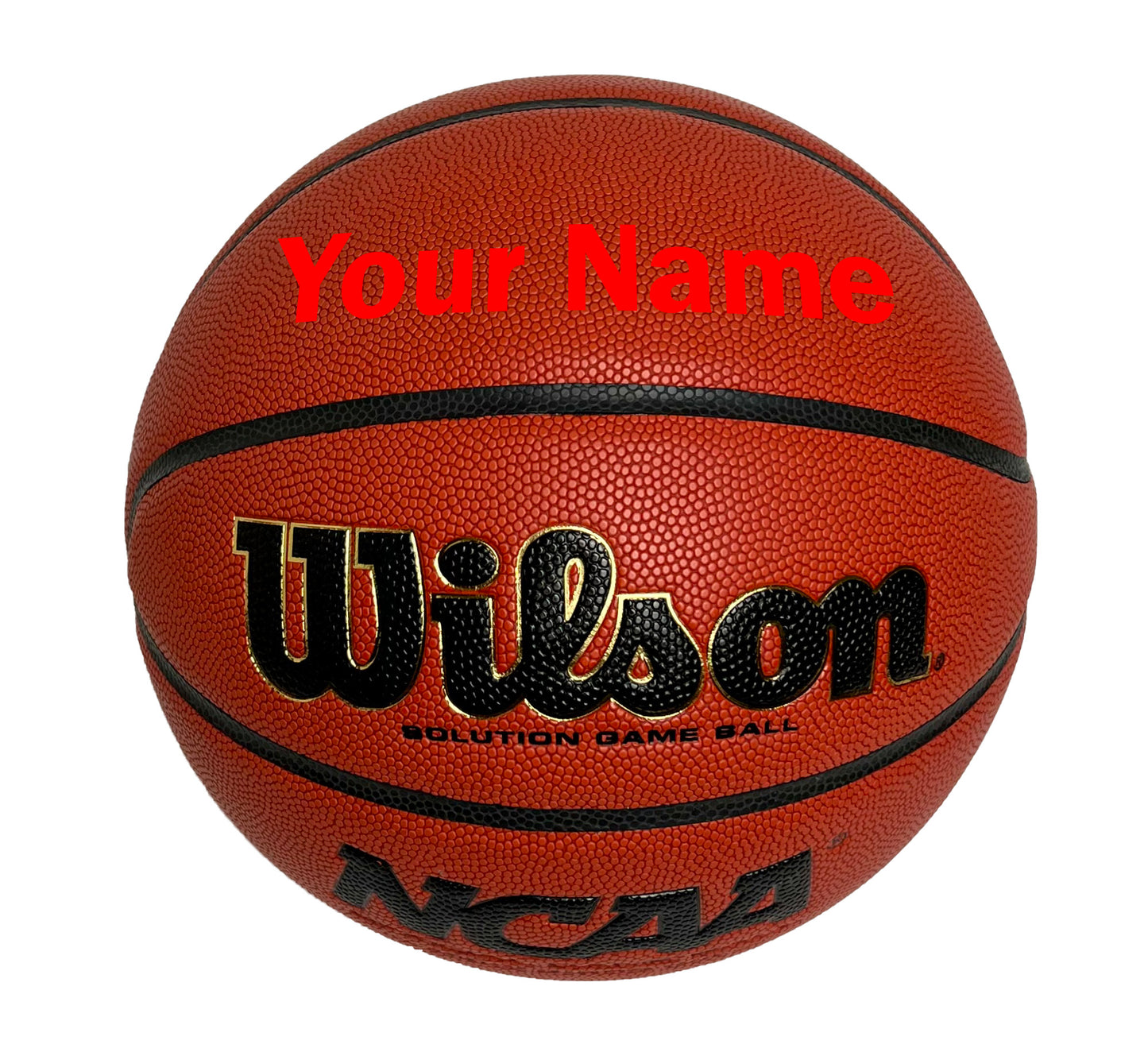 Customized Wilson NCAA Solution Basketball Red