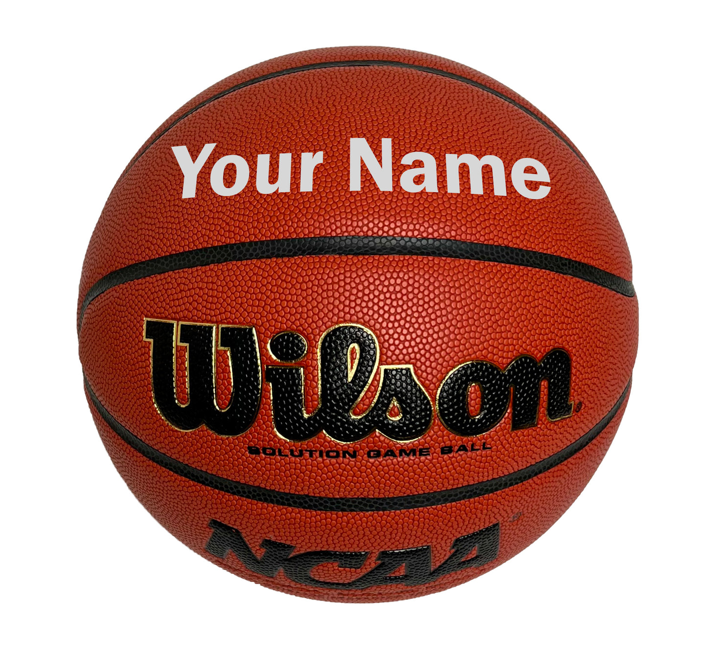 Customized Wilson NCAA Solution Basketball Silver