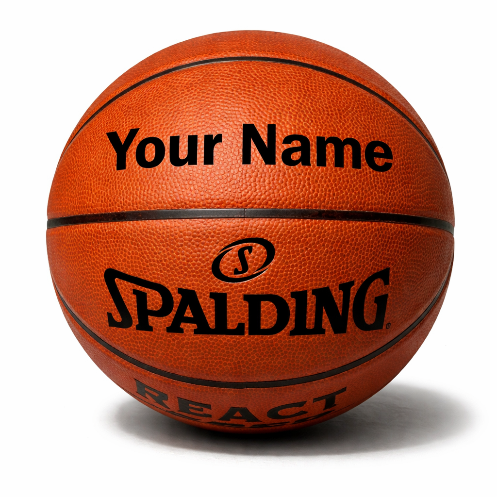 Customized Spalding TF250 Basketball with Personalized Name in Black Color