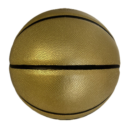 Gold Basketball Blank With Black Lines