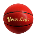 Load image into Gallery viewer, All Red No Brand Basketball with Gold Text
