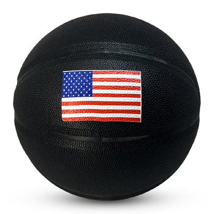 All Black Basketball With USA Flag
