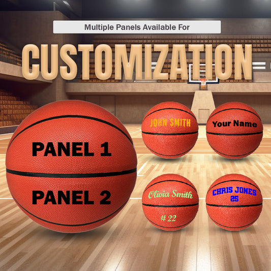 All Red Customized Basketball 2 Panel Available