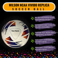 Load image into Gallery viewer, Features for Customized Wilson Vivido Soccer Ball With Black Text
