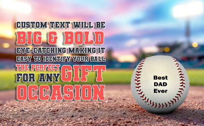 Best Dad Ever Baseball White 3