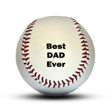 Best Dad Ever Baseball White