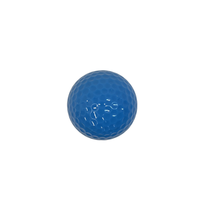 Blue golf ball on a white background